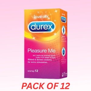 Durex Pleasure Me Condoms 🔥 | Ribbed & Dotted | Pack of 12 | Discreet Pack